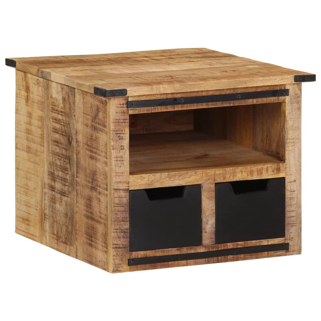 vidaXL Salontafel met lades 110x50x40 cm massief mangohout