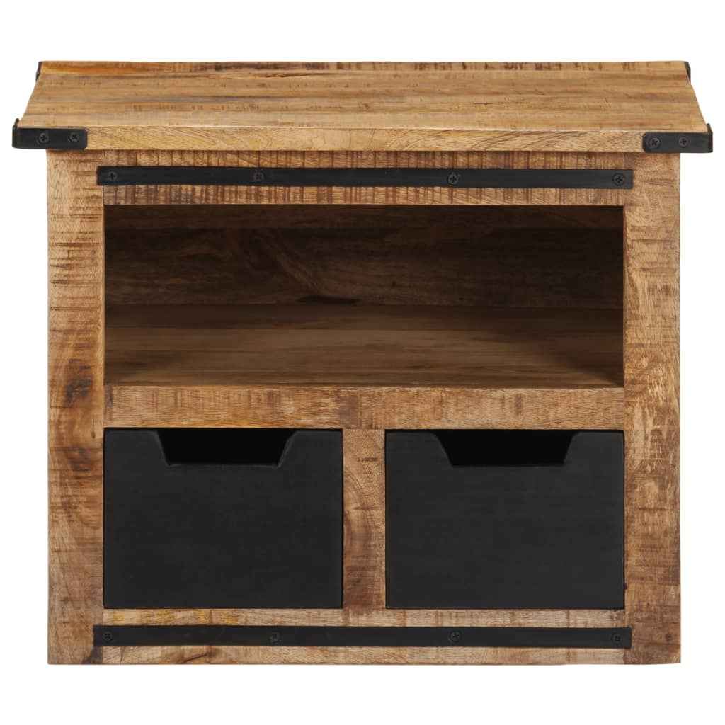 vidaXL Salontafel met lades 110x50x40 cm massief mangohout