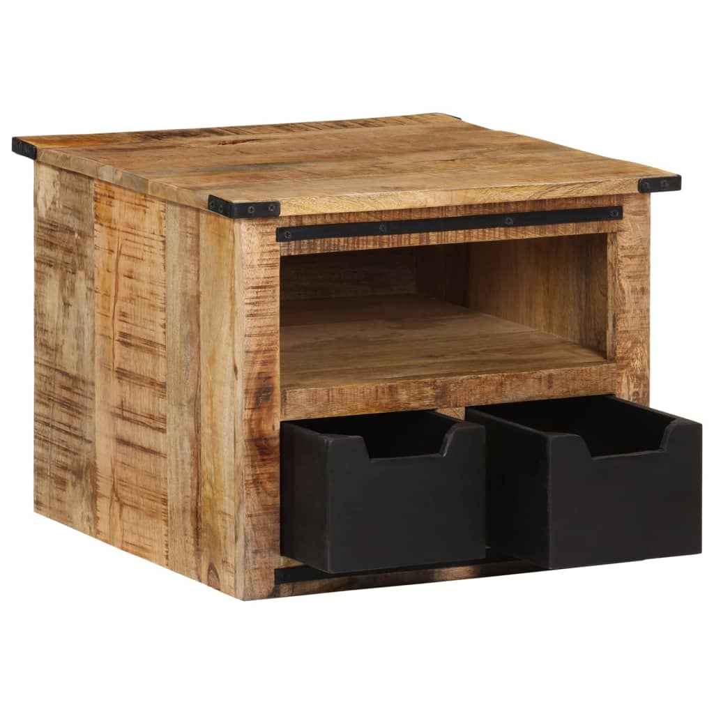 vidaXL Salontafel met lades 110x50x40 cm massief mangohout