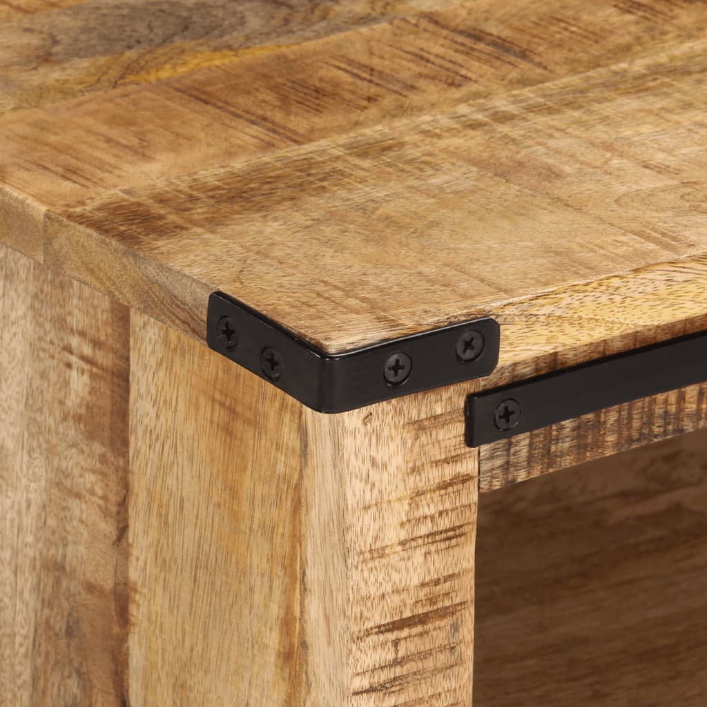 vidaXL Salontafel met lades 110x50x40 cm massief mangohout