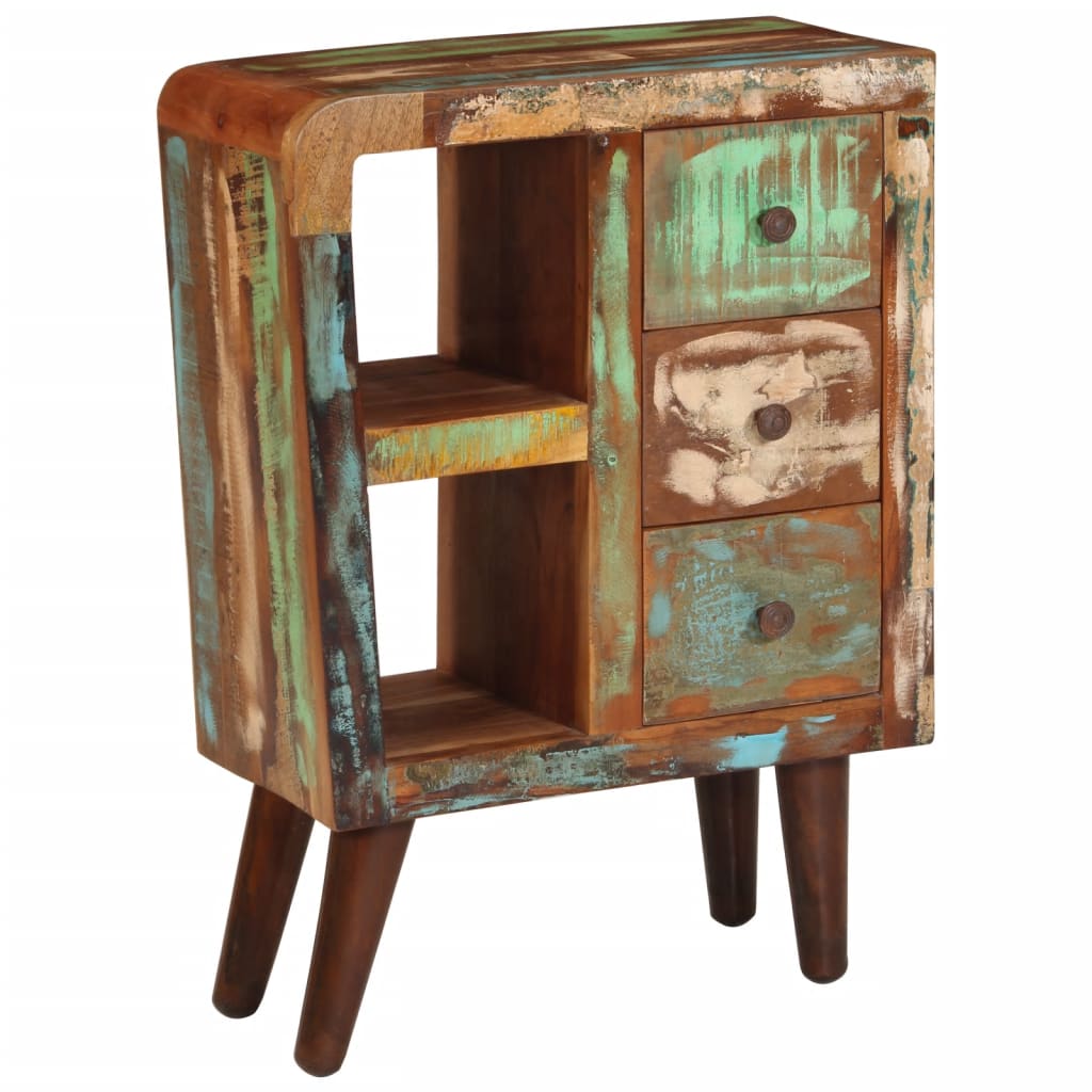 vidaXL Dressoir 55x30x80 cm massief gerecycled hout - Aashly