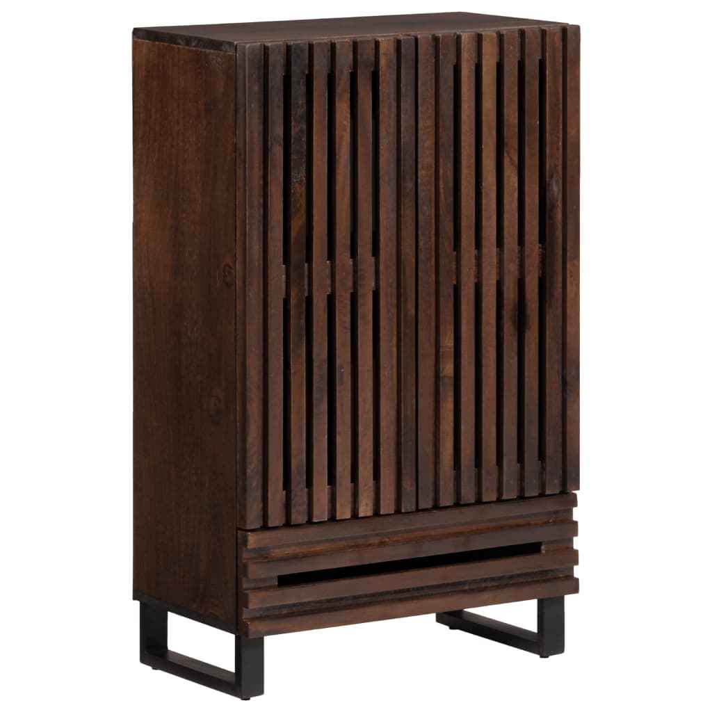 vidaXL Hoge kast 60x34x100 cm massief ruw mangohout