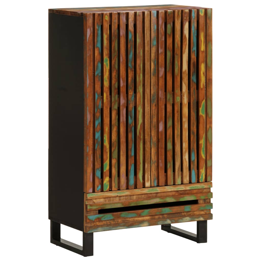 vidaXL Hoge kast 60x34x100 cm massief ruw mangohout