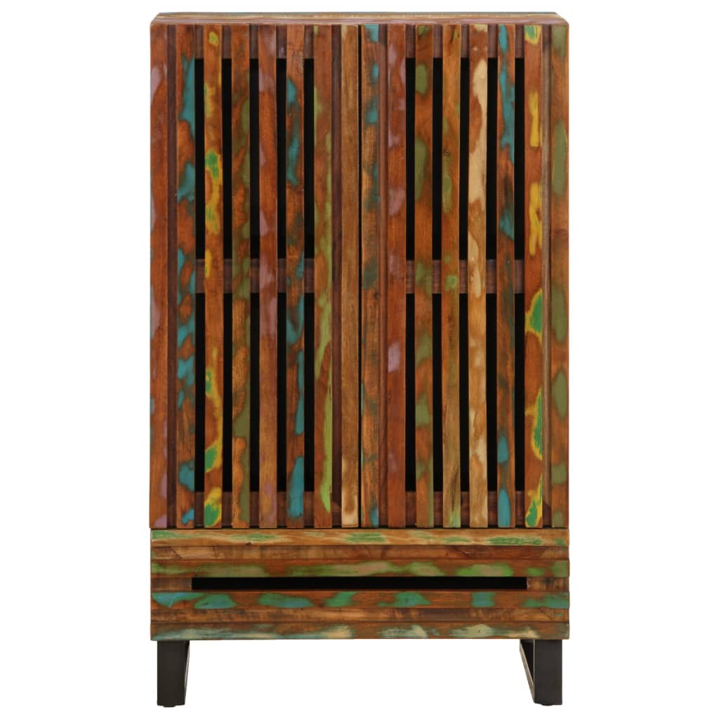 vidaXL Hoge kast 60x34x100 cm massief ruw mangohout