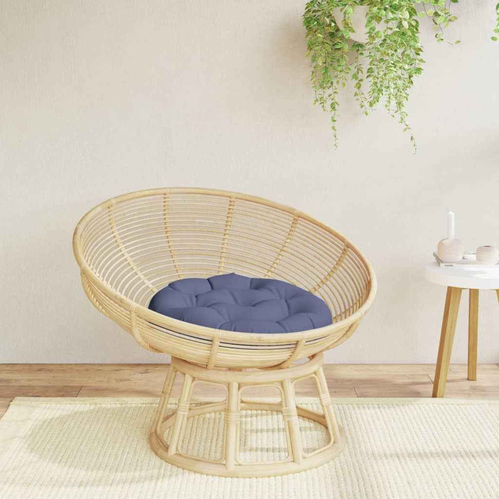 vidaXL Zitkussen rond gestreept Ø 100x11 cm oxford stof blauw wit