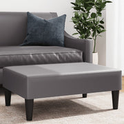 vidaXL Footstool 77x55x31 cm Faux Leather Grey
