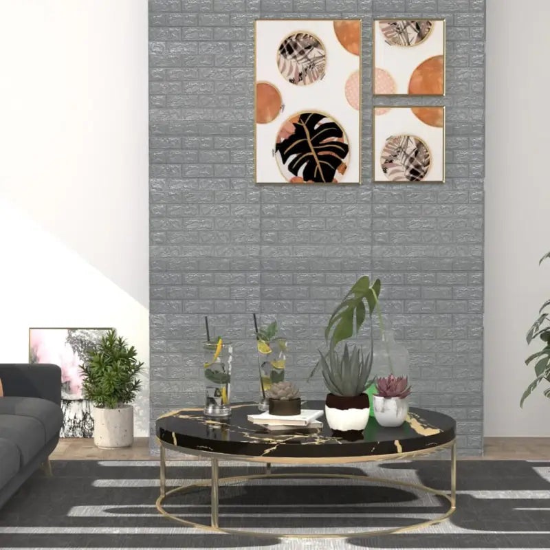 3D bakstenen muurbehang voor een stijlvolle en opvallende inrichting - Antraciet / 20 - Behang