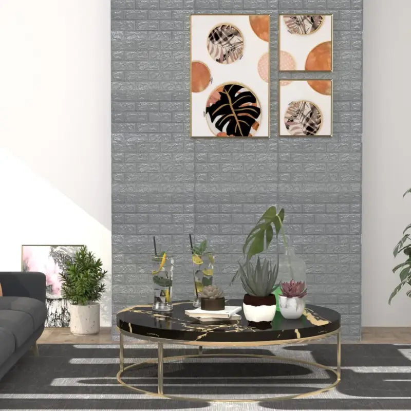 3D bakstenen muurbehang voor een stijlvolle en opvallende inrichting - Antraciet / 10 - Behang