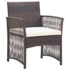 4-delige loungeset met gepoedercoat stalen frame voor buiten gebruik - Tuinsets
