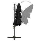 4-laagse parasol met gepoedercoat aluminium paal voor UV en vochtbescherming - Parasols en zonneschermen