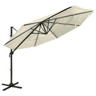 4-laagse parasol met gepoedercoat aluminium paal voor UV en vochtbescherming - Zand / 1 - Parasols en zonneschermen