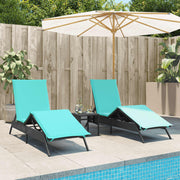 vidaXL Ligbedden 2 st met tafel poly rattan grijs (alleen VS) - Aashly