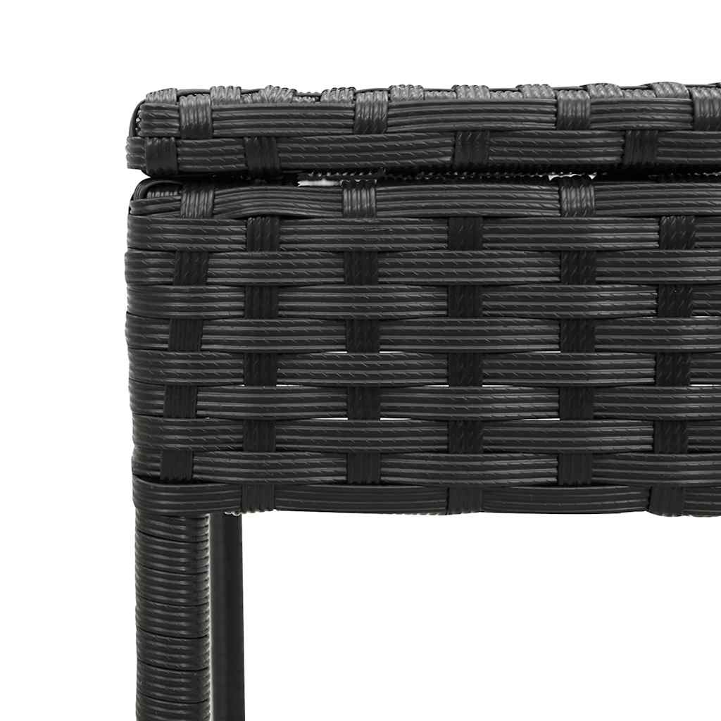 vidaXL Ligstoel met tafel en kussen, grijs polyrotan