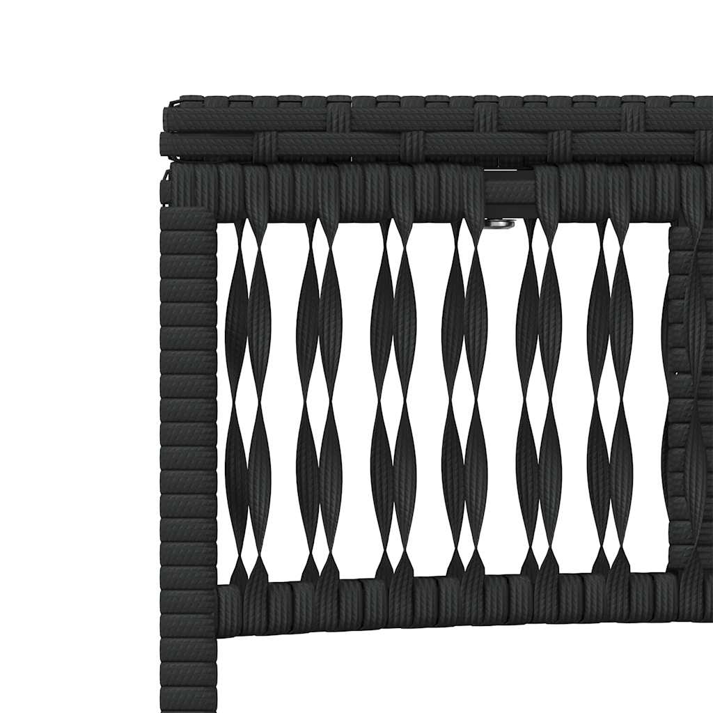 vidaXL Ligstoelen 2 stuks met tafel Grijs Poly Rotan