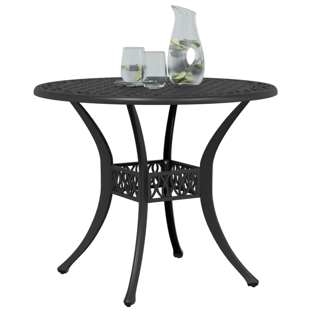 vidaXL Tuintafel Ø 90x75 cm gietaluminium bronskleurig