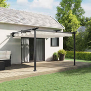 vidaXL Wandgemonteerde Pergola Crème Staal
