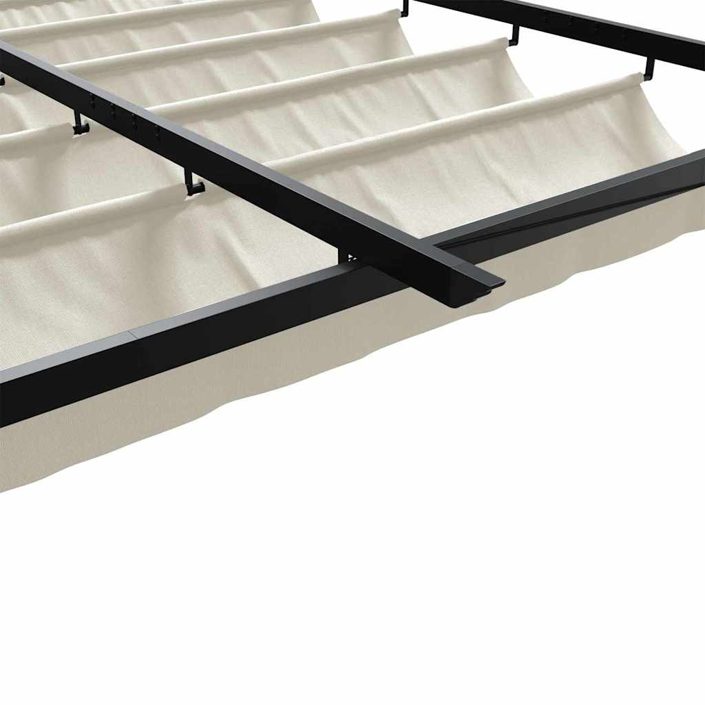 vidaXL Wandgemonteerde Pergola Crème Staal