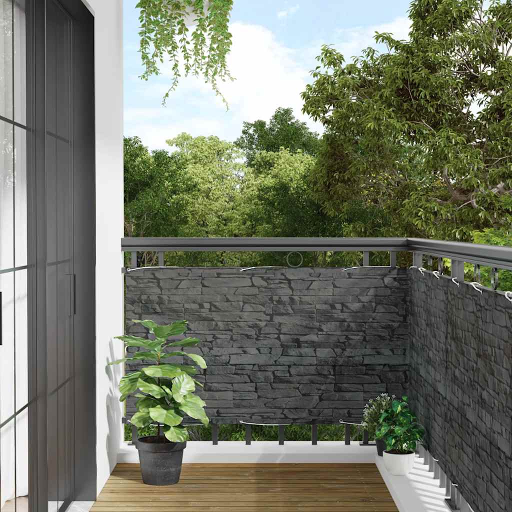 vidaXL Balkonscherm 700x90 cm PVC wit
