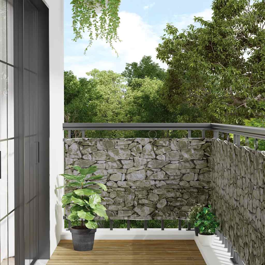vidaXL Balkonscherm 700x90 cm PVC wit
