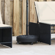 vidaXL Parasol base with wheels for pole Ø38/48 mm 27 kg round