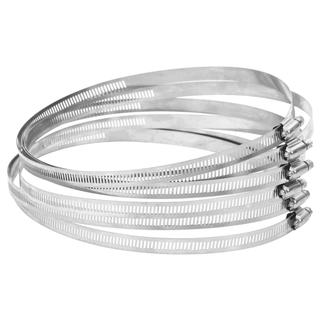 vidaXL Slangklemmen 6 stuks 91-110 mm roestvrij staal 304 - Aashly