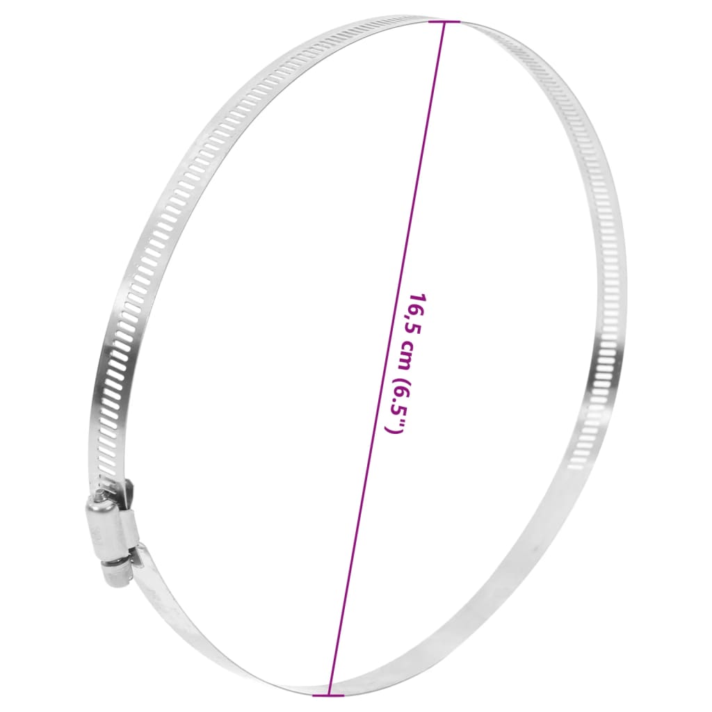 vidaXL Slangklemmen 6 stuks 91-110 mm roestvrij staal 304 - Aashly