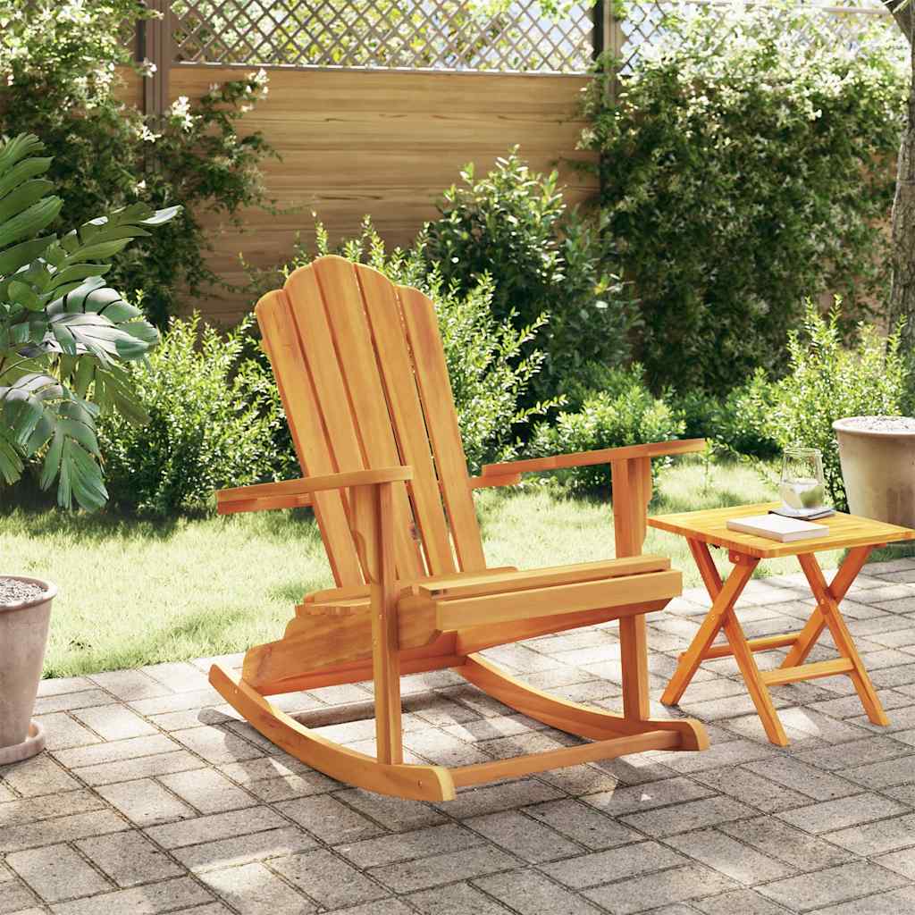 vidaXL Schommelstoel Adirondack massief teakhout