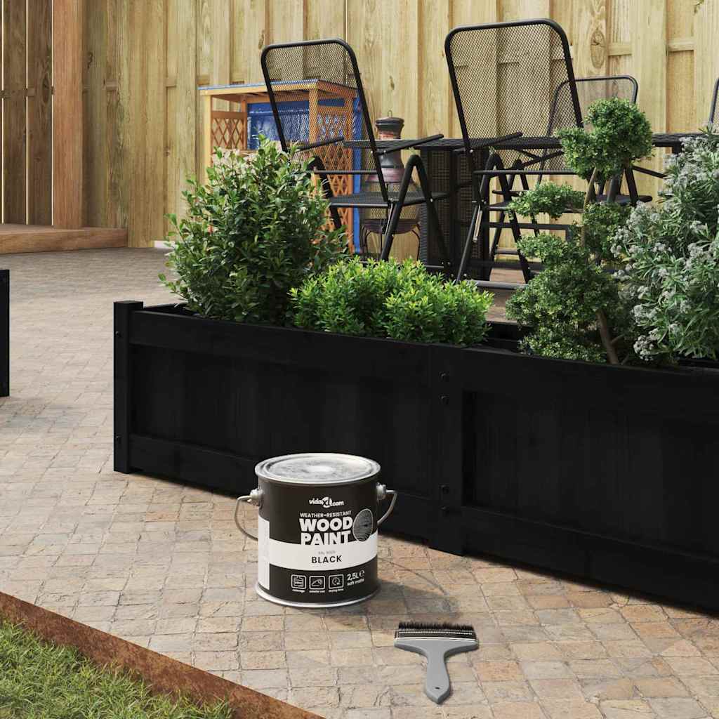 vidaXL Houtverf Zwart 16.5 x 16.5 x 15.9 cm