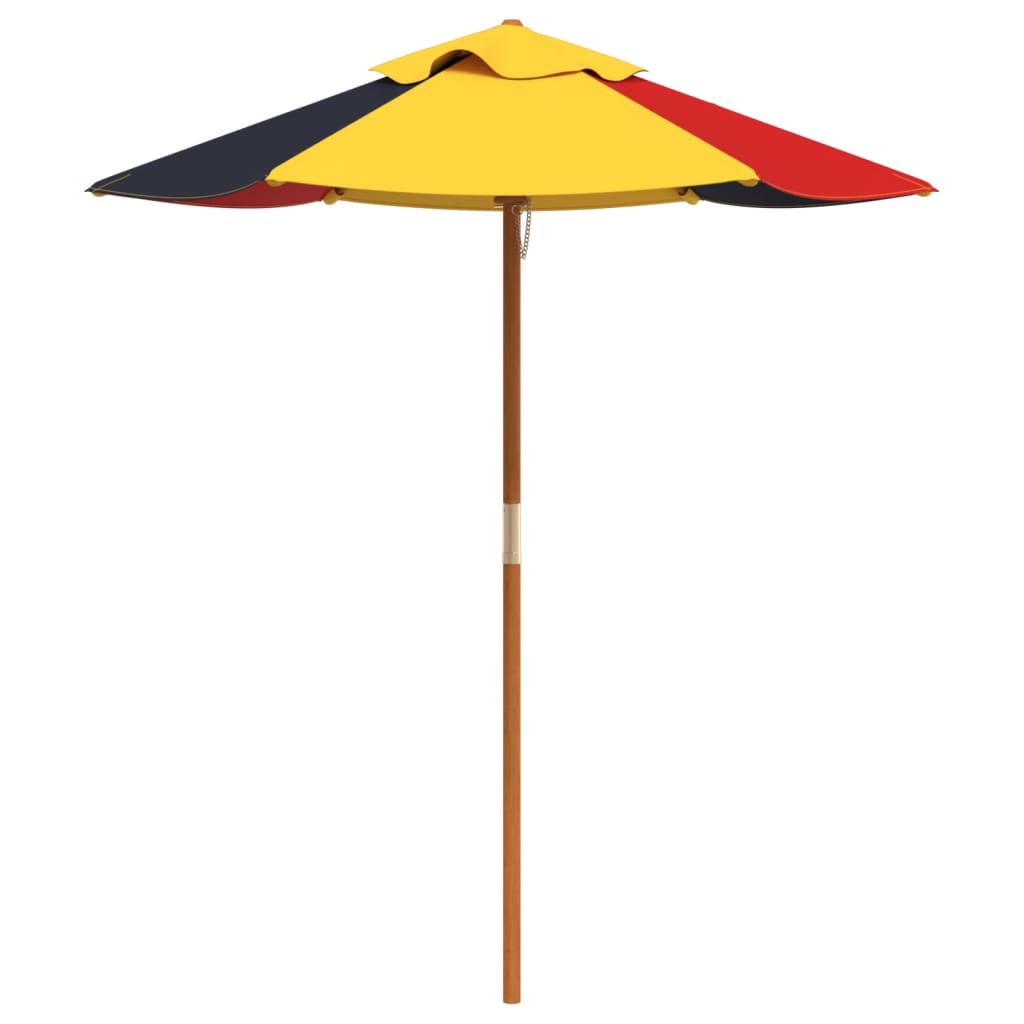 vidaXL Parasol voor kinderen met houten paal Ø120x140 cm