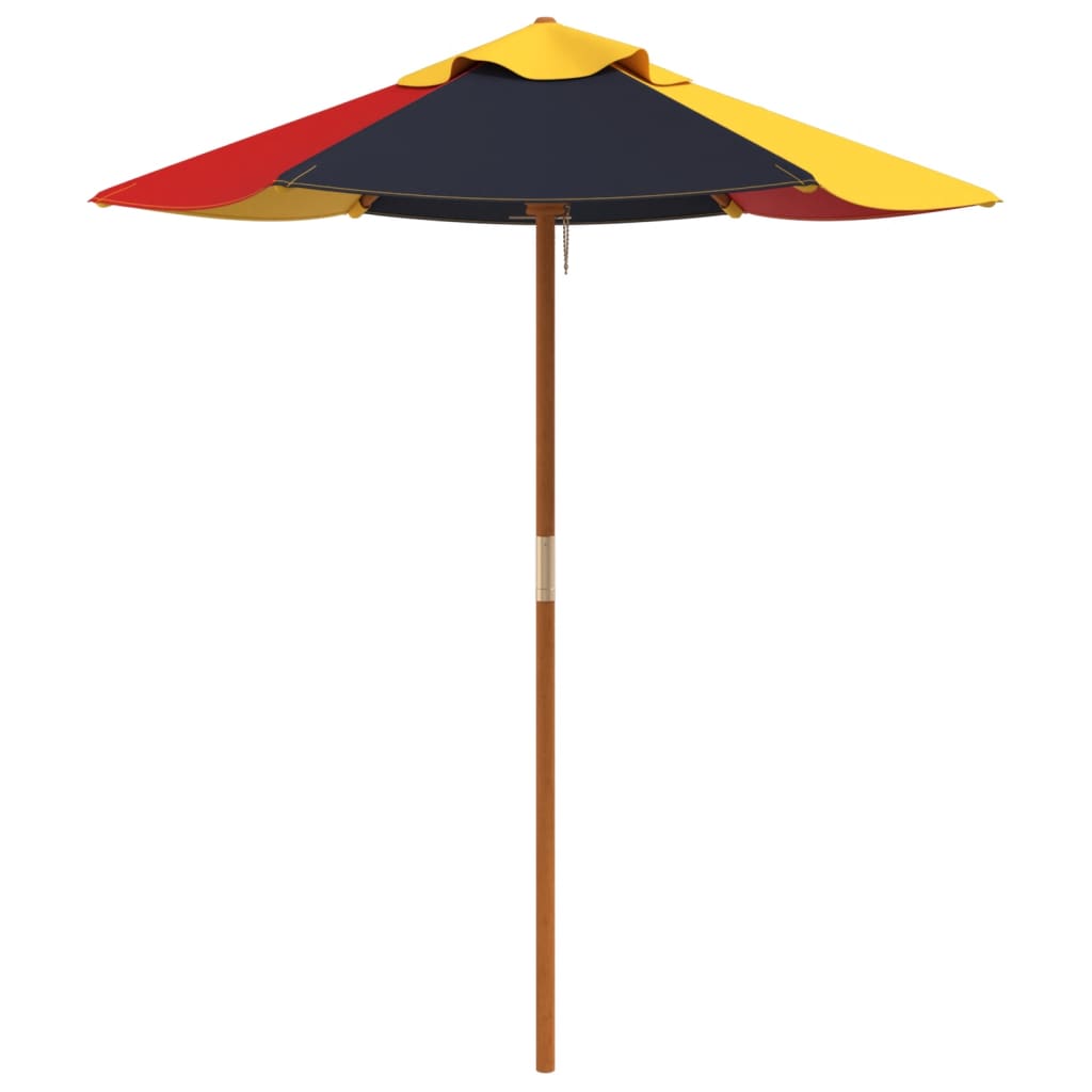 vidaXL Parasol voor kinderen met houten paal Ø120x140 cm
