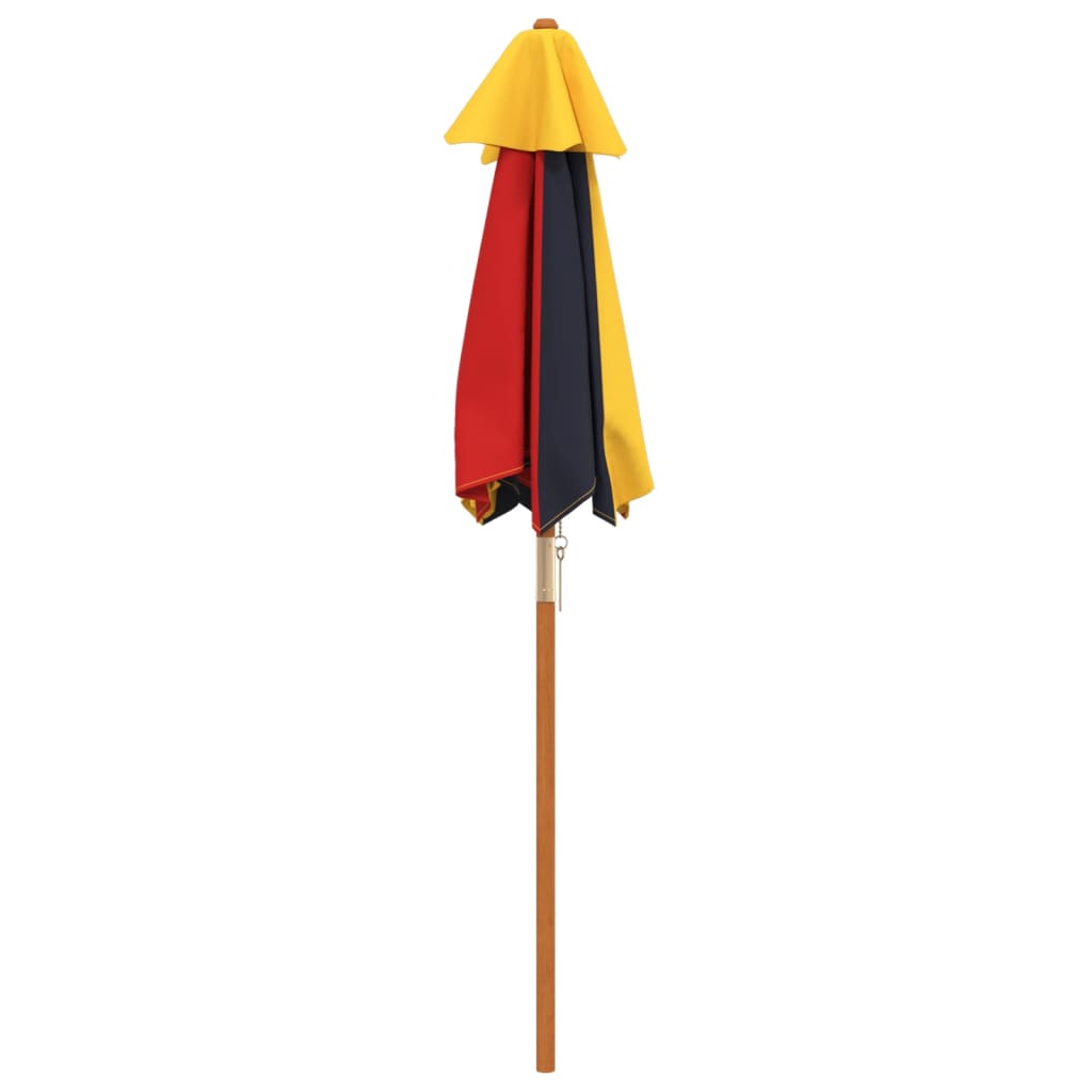 vidaXL Parasol voor kinderen met houten paal Ø120x140 cm