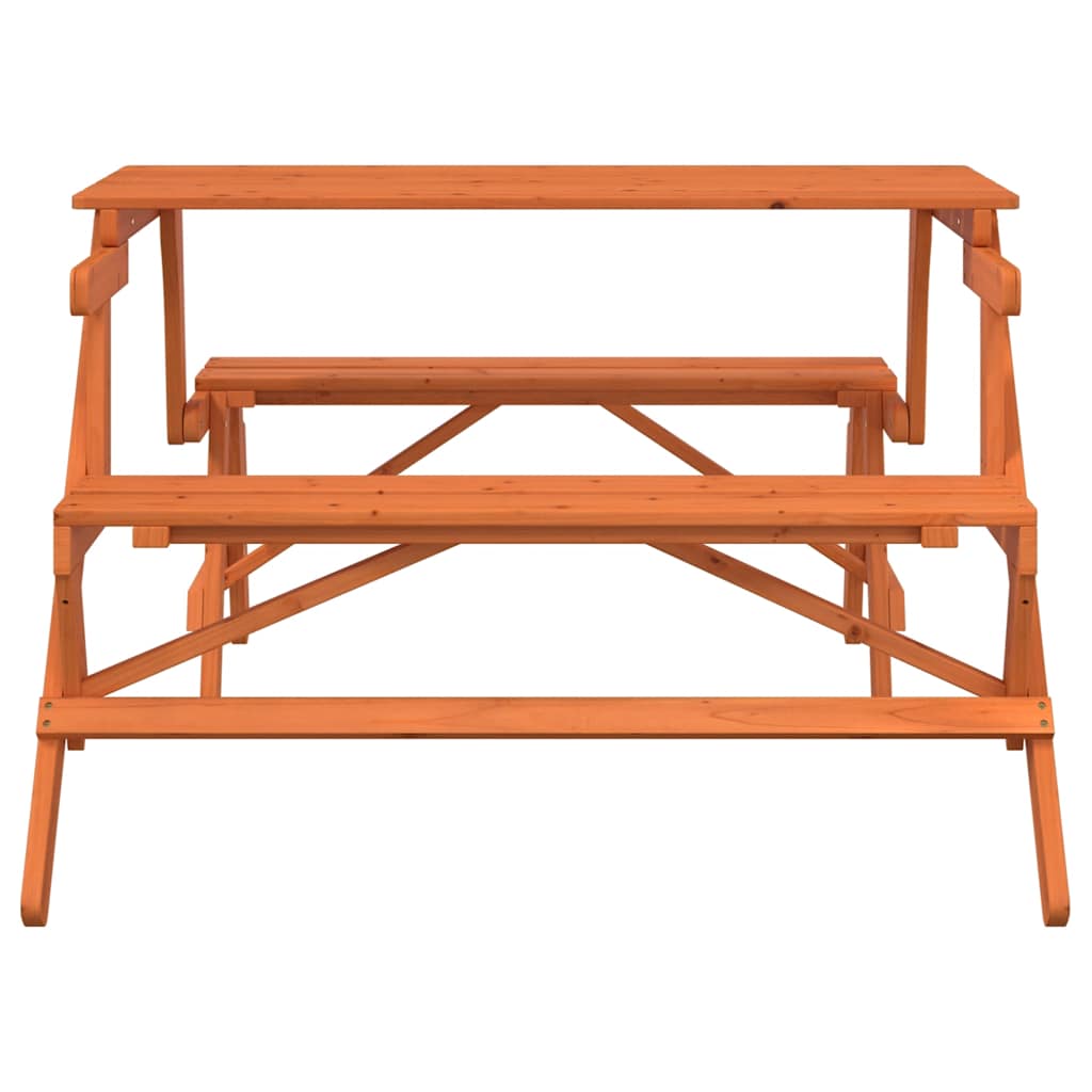 vidaXL Picknicktafel met banken 2-in-1 ombouwbaar massief vurenhout