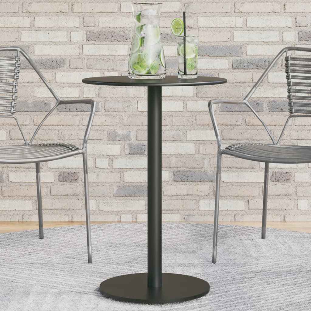 vidaXL Tuintafel rond Ø60x105 cm staal zwart