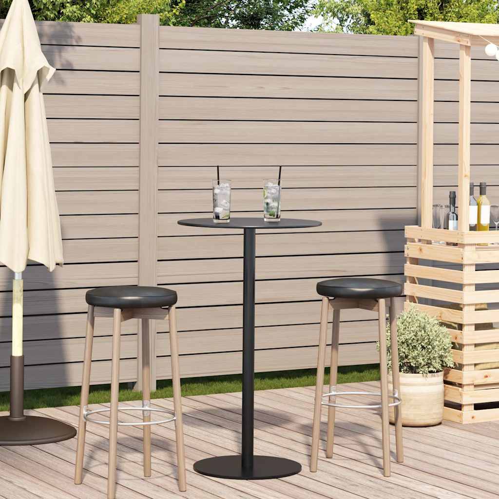 vidaXL Tuintafel rond Ø60x105 cm staal zwart