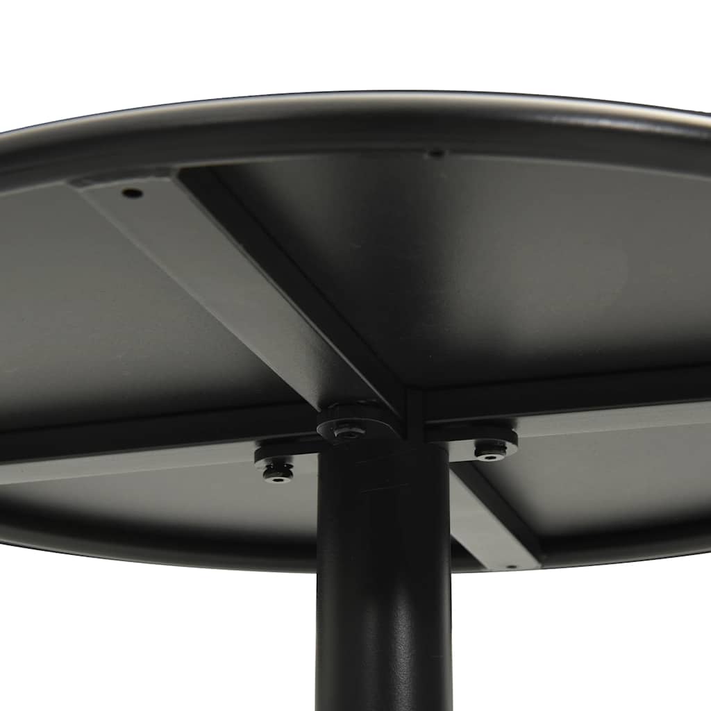 vidaXL Tuintafel rond Ø60x105 cm staal zwart