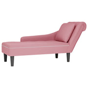 vidaXL Chaise longue met kussen en rechterarmleuning fluweel geel