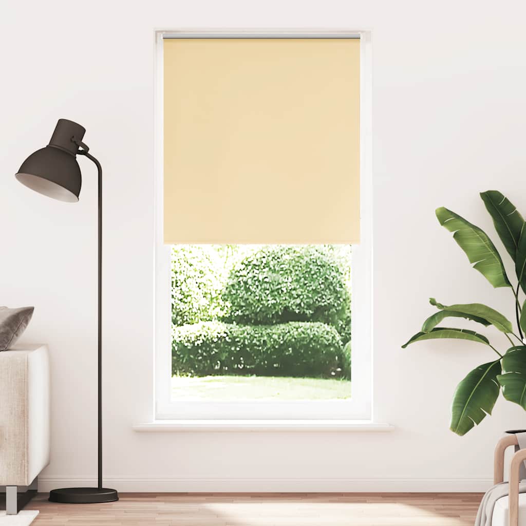 vidaXL Rolgordijn verduisterend 105x130 cm stofbreedte 100,7 cm beige