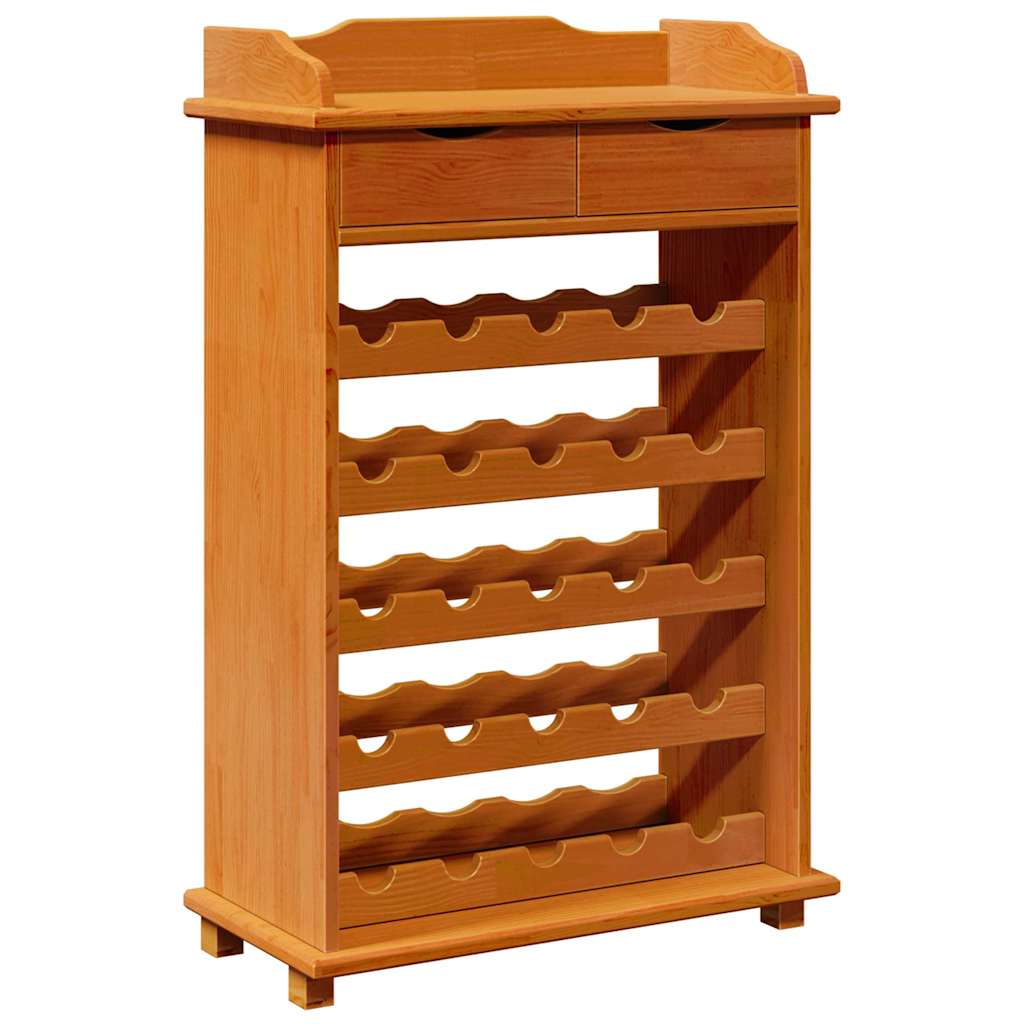 vidaXL Wijnrek 90x60x30 cm Massief Hout Van Den