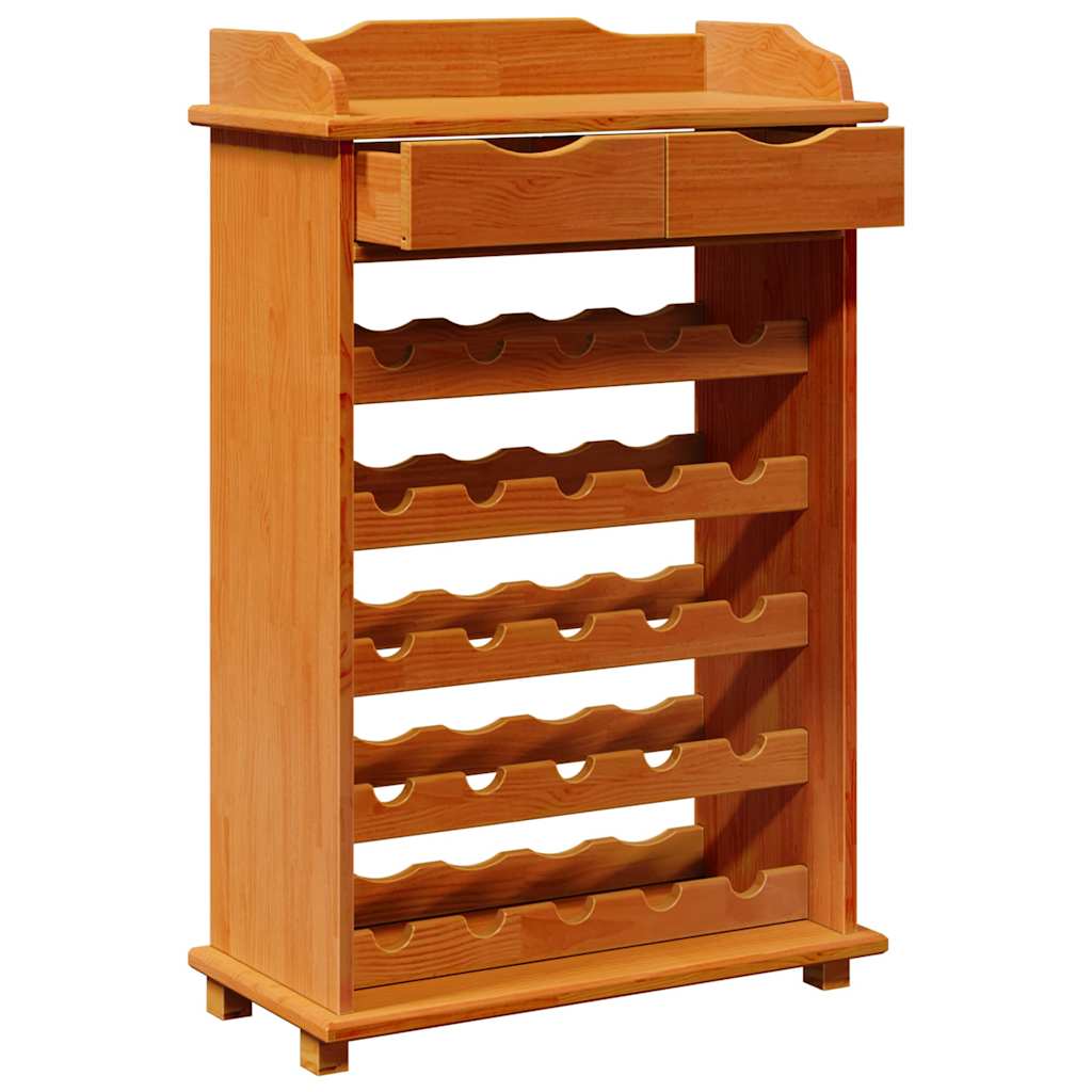 vidaXL Wijnrek 90x60x30 cm Massief Hout Van Den