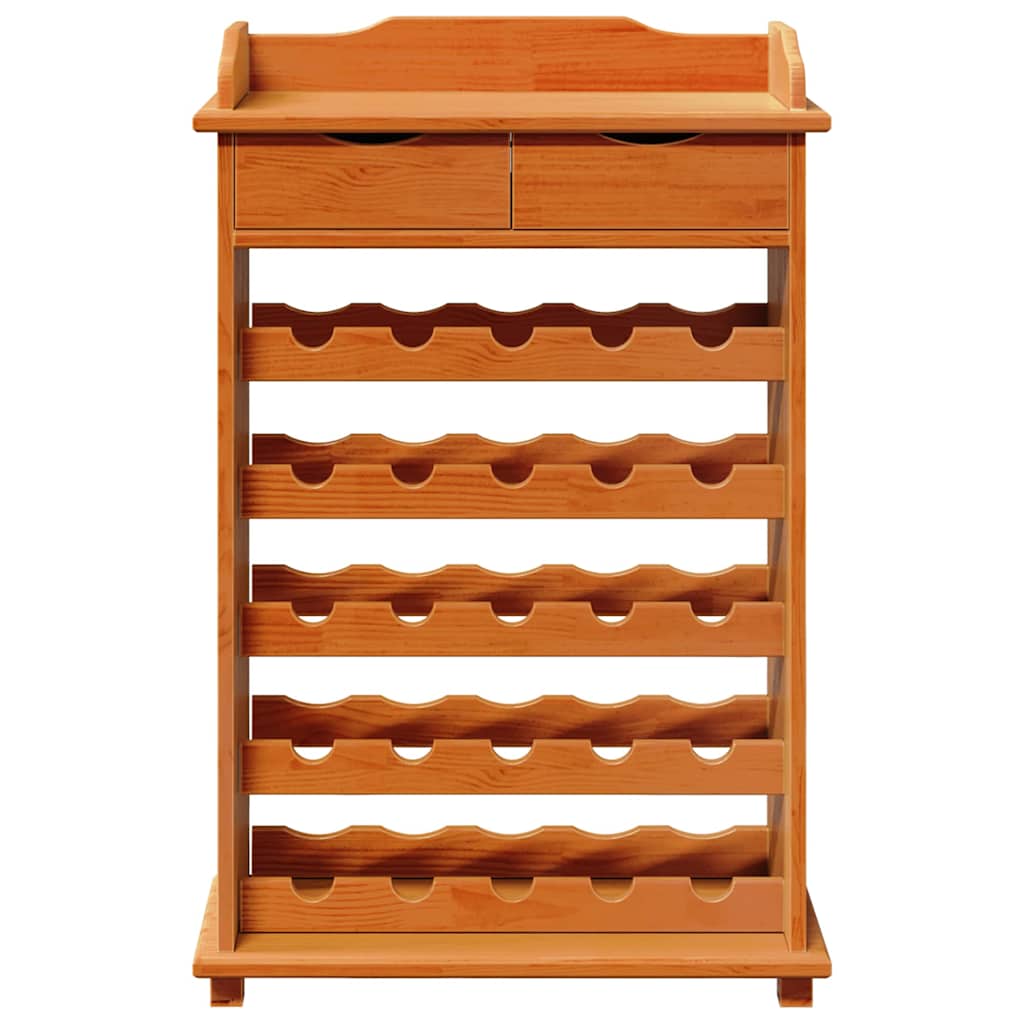 vidaXL Wijnrek 90x60x30 cm Massief Hout Van Den