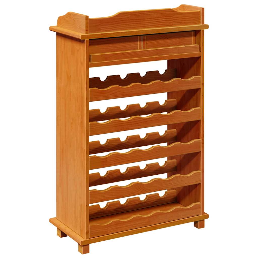 vidaXL Wijnrek 90x60x30 cm Massief Hout Van Den
