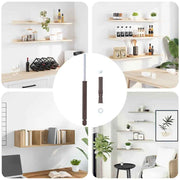 vidaXL Vloeiende planken steunen 12 pcs Bruin Ø10 x 170 mm Staal