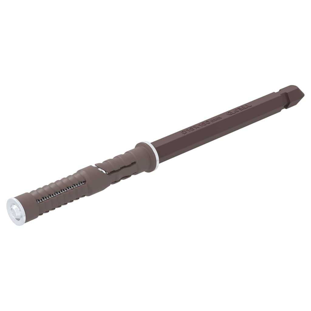 vidaXL Vloeiende planken steunen 12 pcs Bruin Ø10 x 170 mm Staal