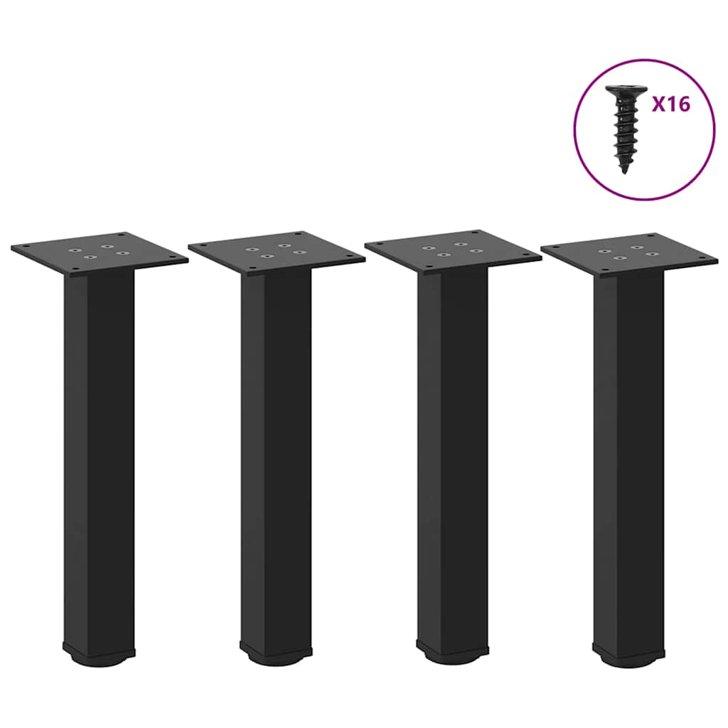 vidaXL Salontafelpoten 4 st 30-32 cm staal antraciet - Aashly