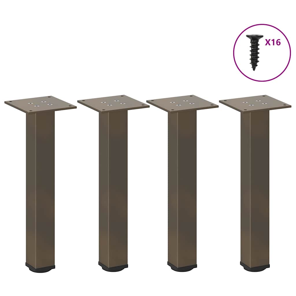 vidaXL Salontafelpoten 4 st 30-32 cm staal antraciet - Aashly