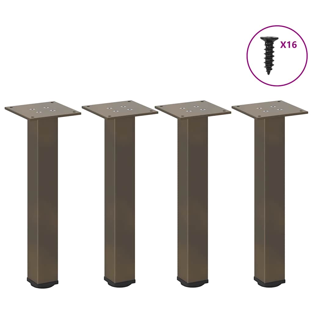 vidaXL Salontafelpoten 4 st 30-32 cm staal antraciet - Aashly