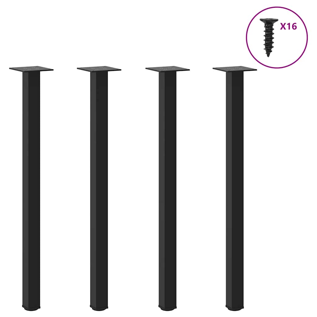 vidaXL Salontafelpoten 4 st 30-32 cm staal antraciet - Aashly
