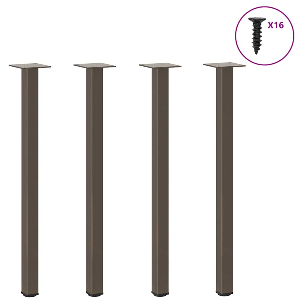 vidaXL Salontafelpoten 4 st 30-32 cm staal antraciet - Aashly