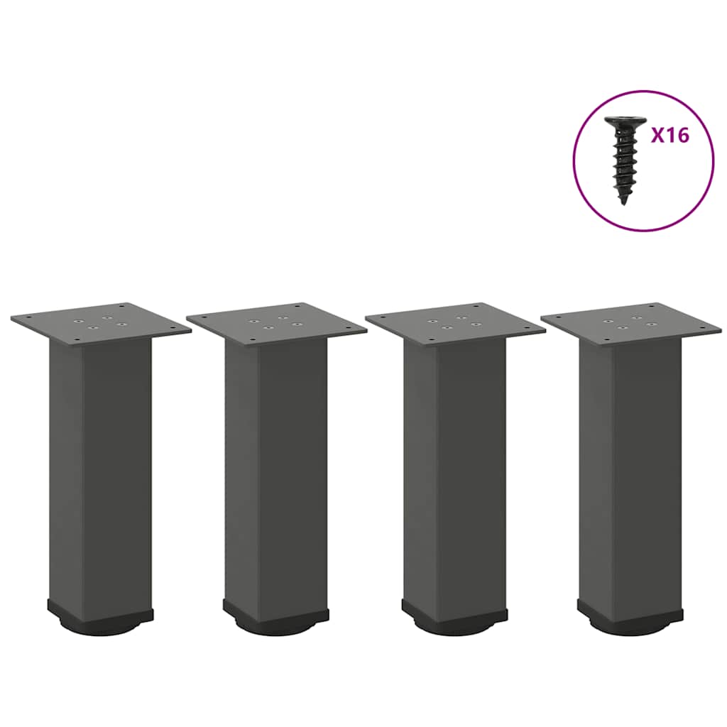 vidaXL Salontafelpoten 4 st 30-32 cm staal antraciet - Aashly
