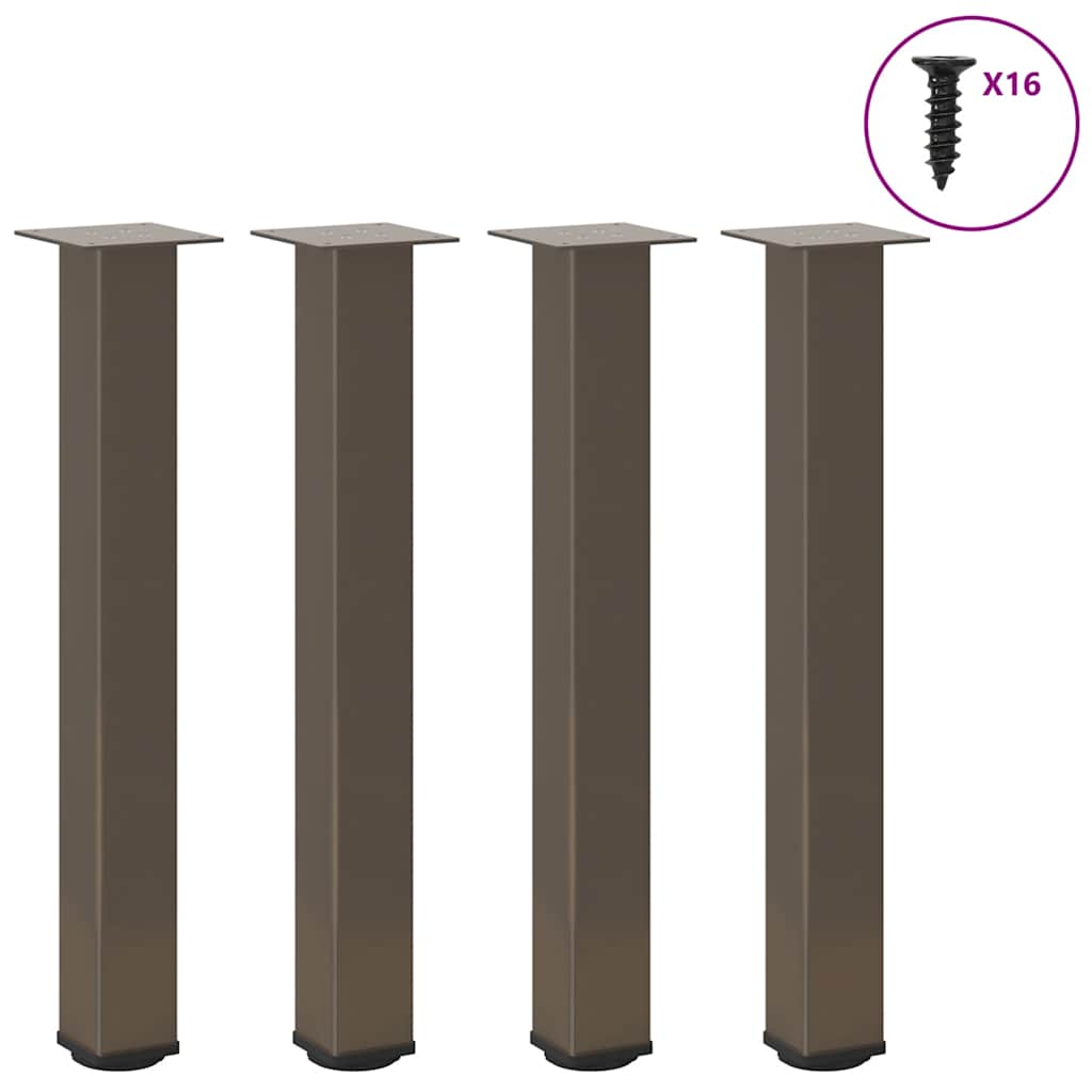vidaXL Salontafelpoten 4 st 30-32 cm staal antraciet - Aashly